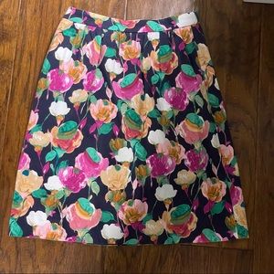 JCrew Floral Pencil Skirt with Pockets